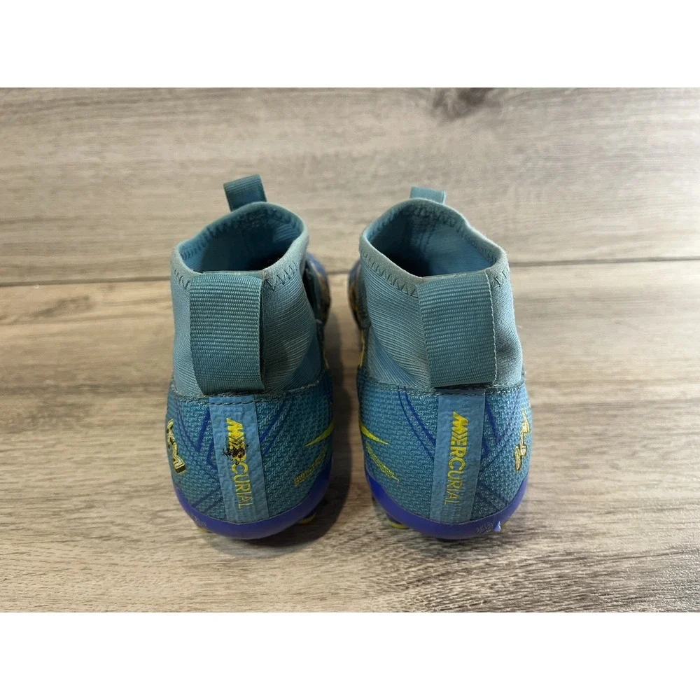 Kids Nike Jr‎ Zoom Superfly 9 Pro KM FG DX3663-400 Cleats Youth Boys Size 4.5 Y
